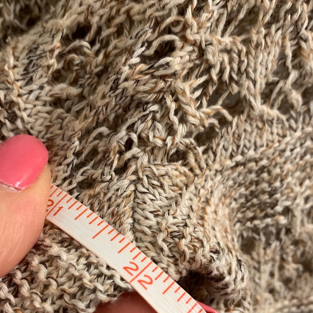 Open front Melange Knit Cardigan with Single Button and 3/4 sleeves EUC - Picture 7 of 8